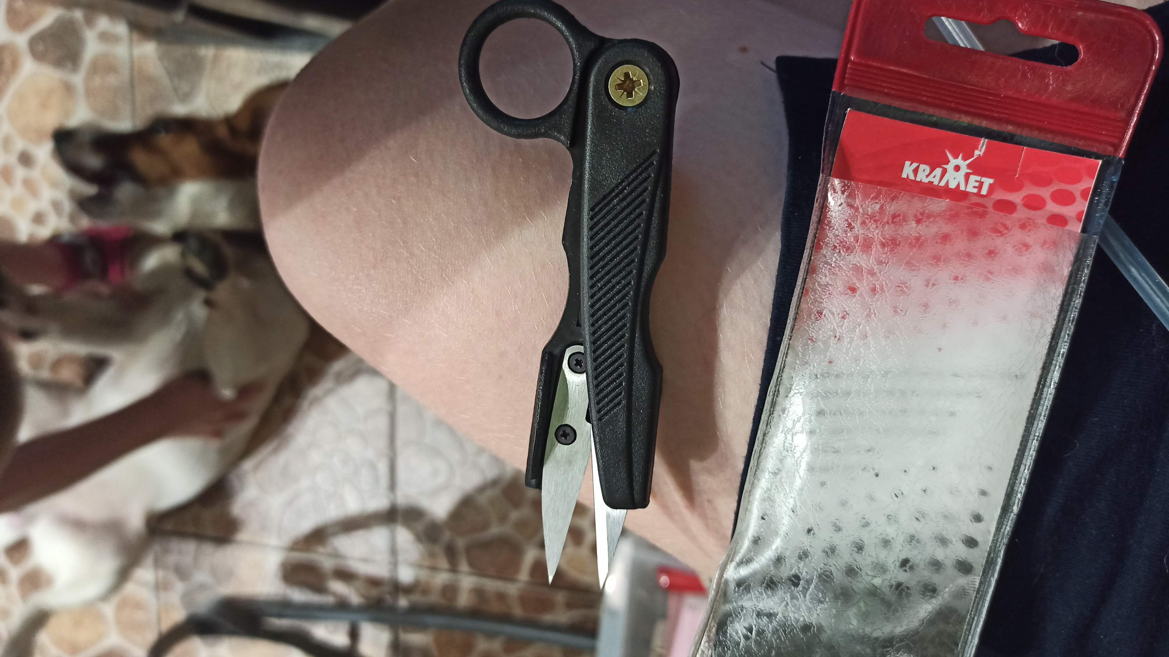 Фотография покупателя товара Ножницы для обрезки нити, 12 см, цвет чёрный