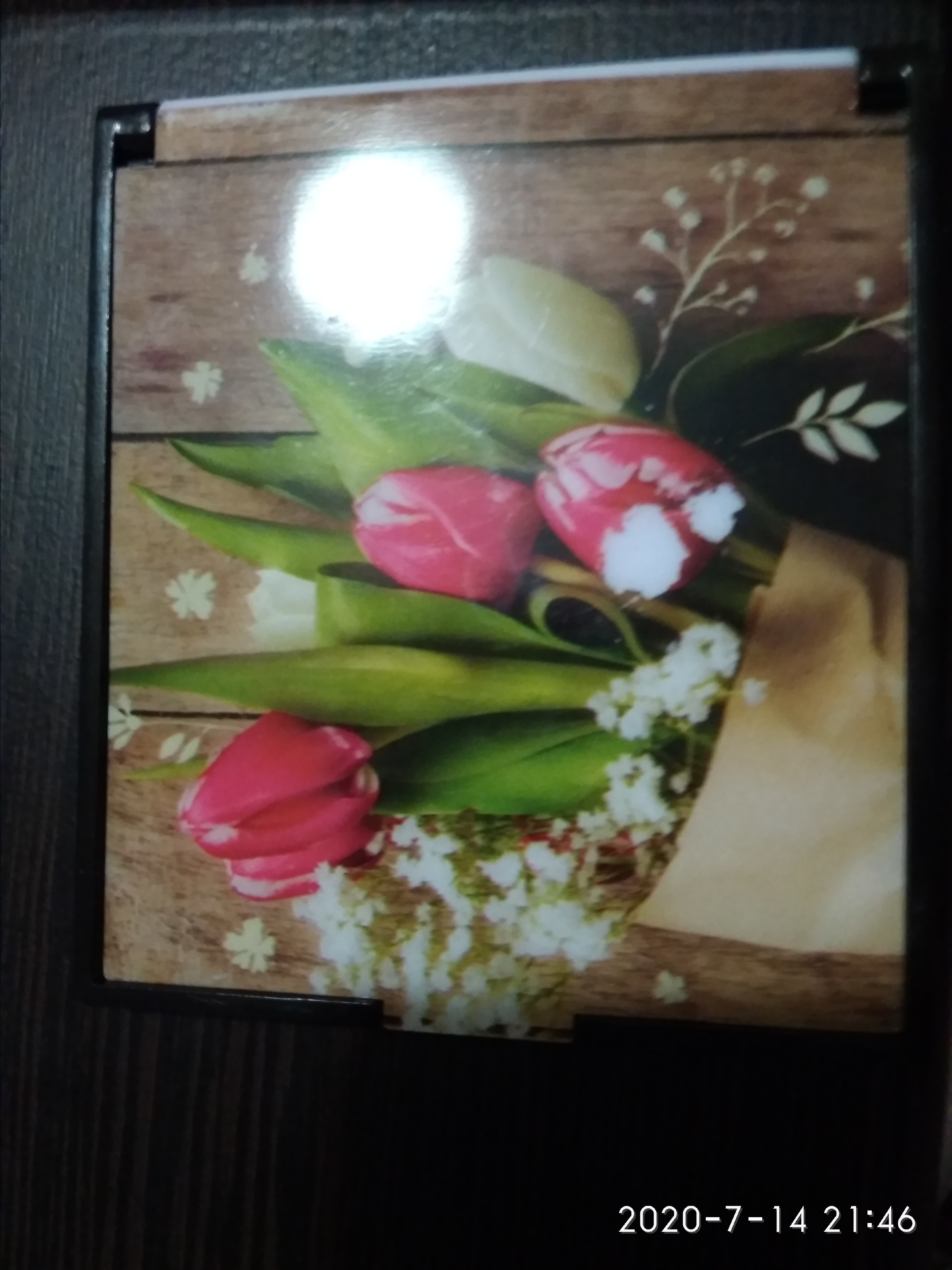 Фотография покупателя товара Зеркало складное «Тюльпаны» - Фото 1