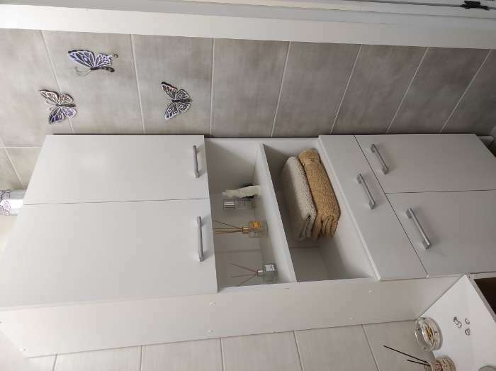 Фотография покупателя товара Пенал для ванной комнаты, белый,  66 х 33 х 185 см