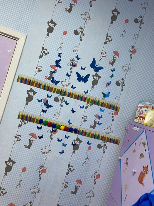 Фотография покупателя товара Наклейки интерьерные "Бабочки", зеркальные, декор на стену, набор 36 шт
