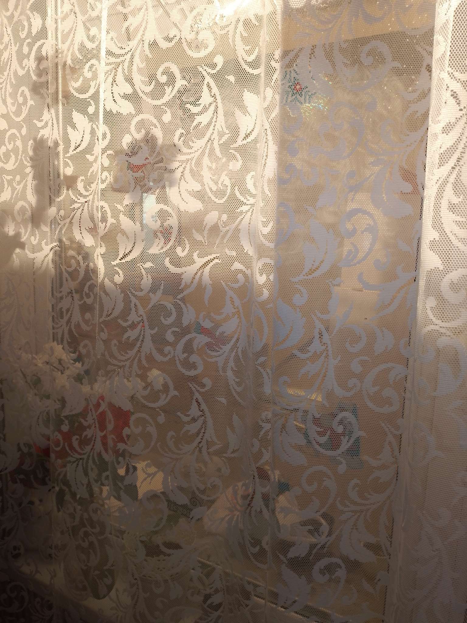 Фотография покупателя товара Тюль на кухню без шторной ленты 165х170 см, цвет белый, 100% полиэстер