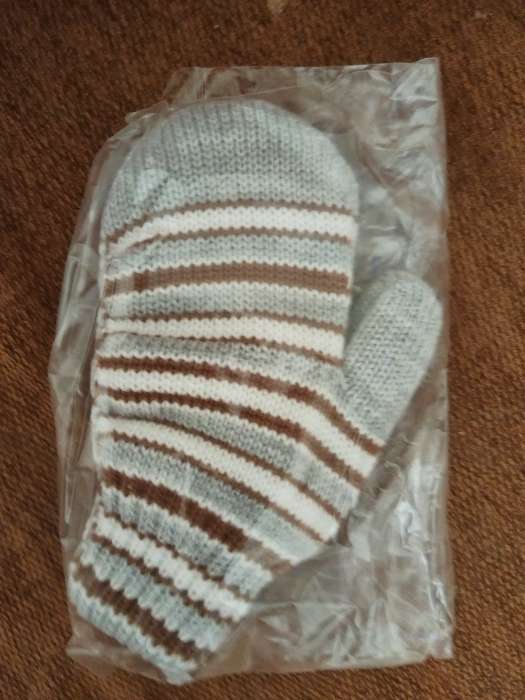 Фотография покупателя товара Варежки для мальчика двойные, серый с коричневым, размер 16 - Фото 1