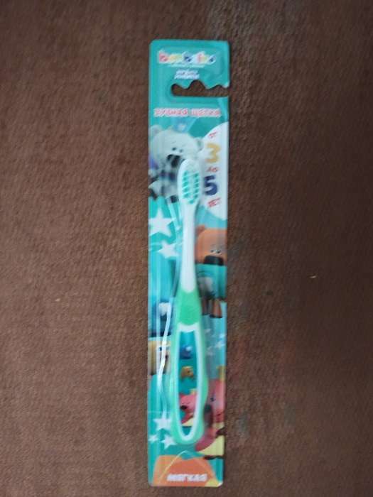 Фотография покупателя товара Зубная щётка детская Bambolina «МиМиМишки» мягкая, с подушечкой для чистки языка, 3-5 лет - Фото 7