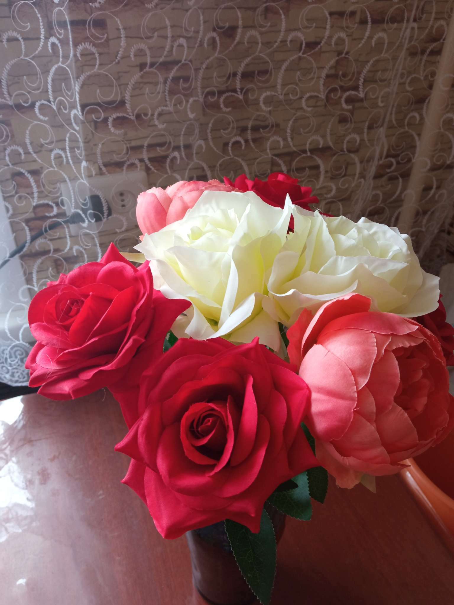 Фотография покупателя товара Цветы искусственные "Роза Гран При" 7х46 см, кремовый - Фото 10