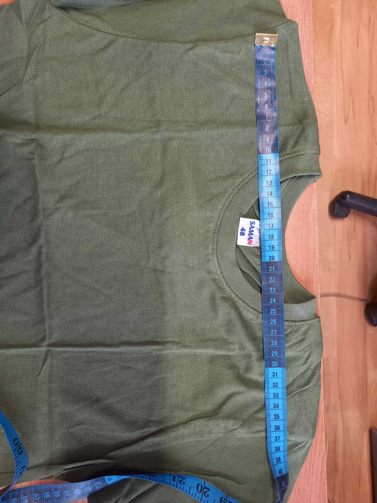 Фотография покупателя товара Футболка мужская однотонная, цвет хаки МИКС, размер 48 - Фото 5