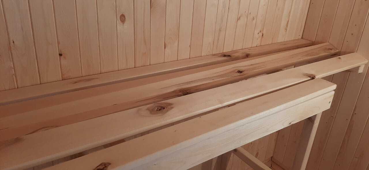 Фотография покупателя товара Полок прямой для бани «Добропаровъ», липа, сорт ВC, 2000×90×26 мм - Фото 13