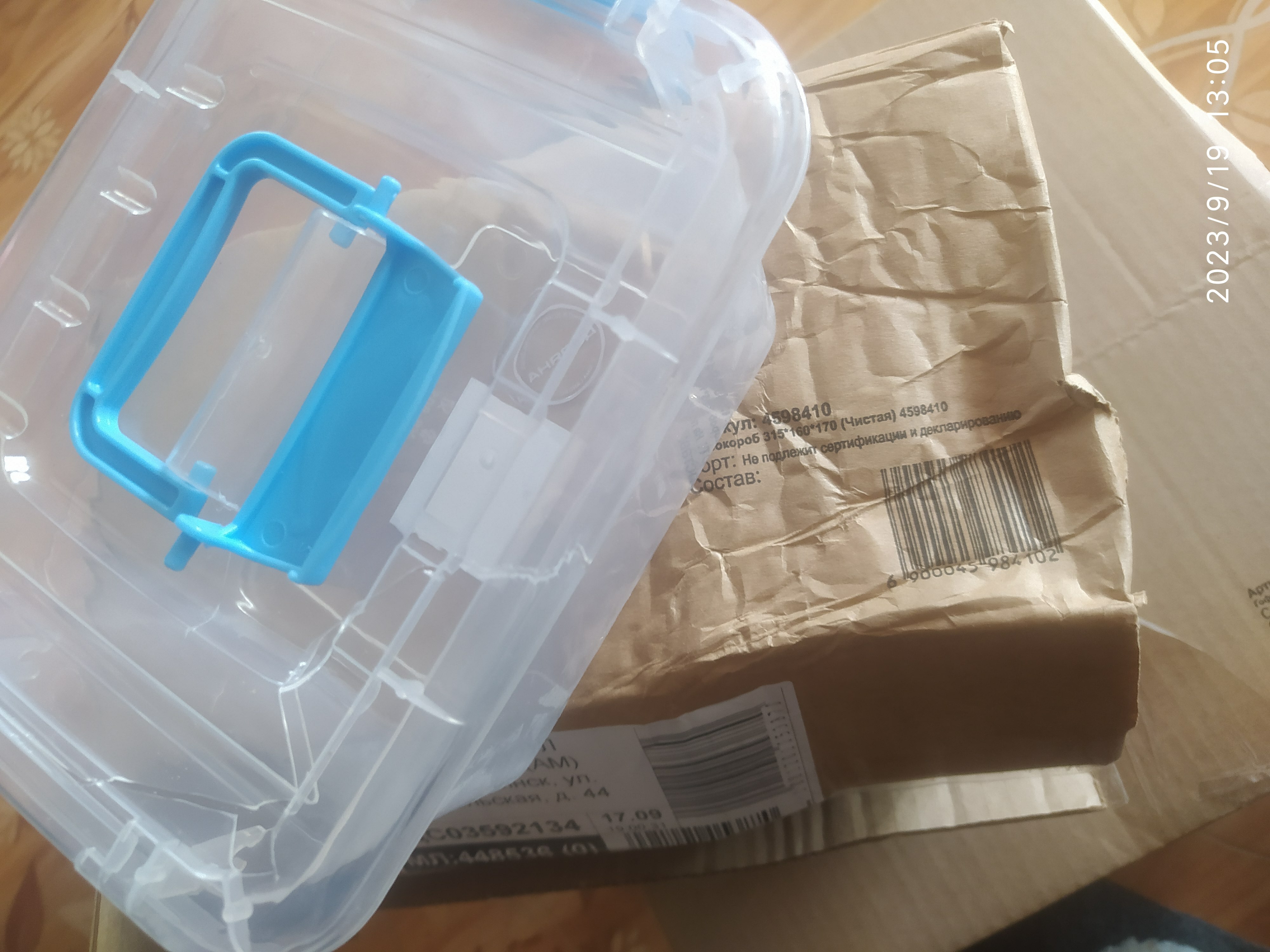 Фотография покупателя товара Контейнер пластиковый для хранения Доляна, 20×15×10,5 см, крышка с ручкой на защёлке, цвет МИКС - Фото 1