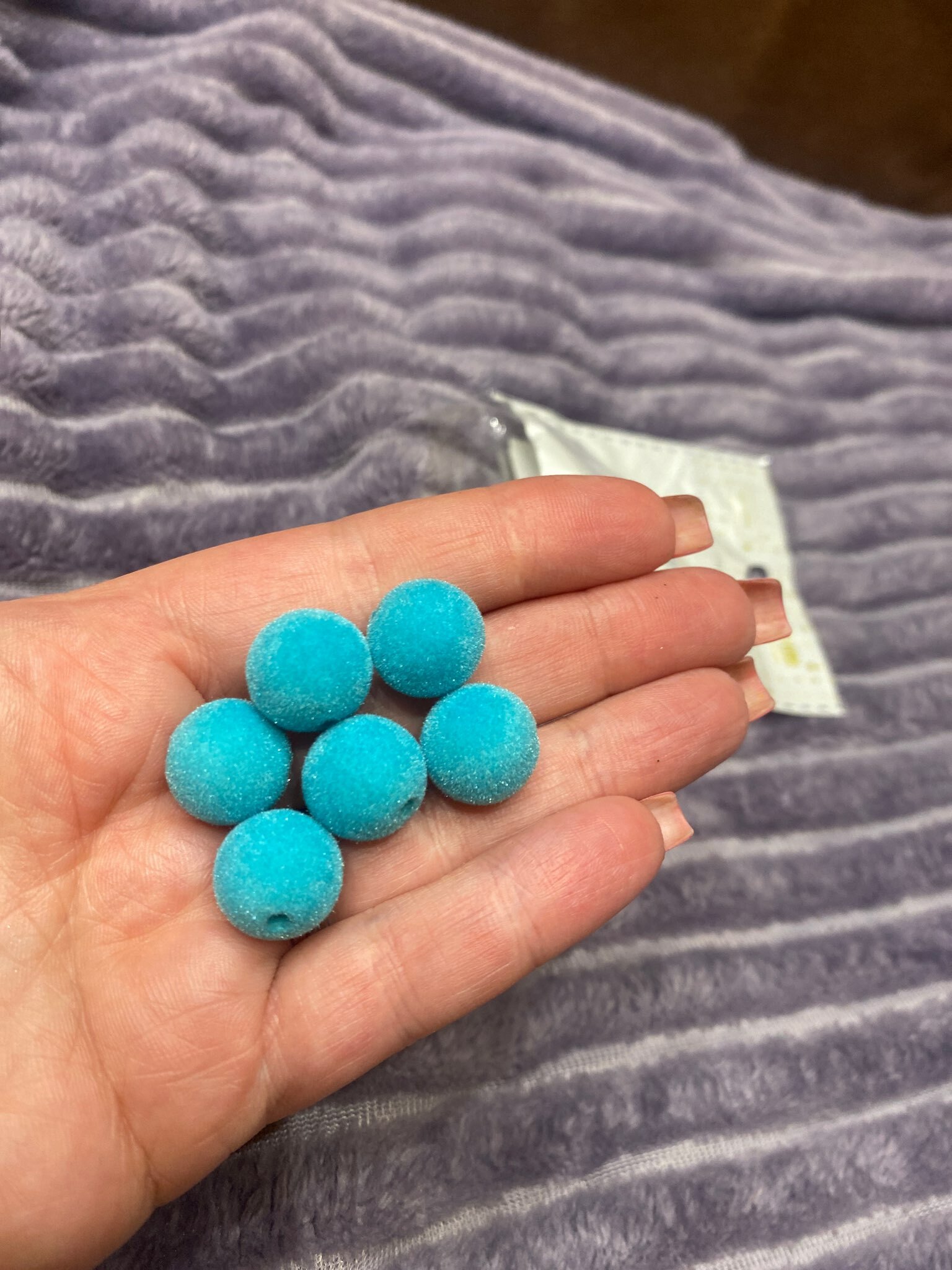 Фотография покупателя товара Бусины для творчества бархатное напыление «Сиреневая луна», набор 10 шт., d=1.4 см - Фото 7