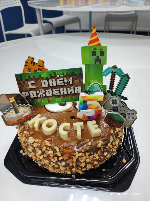 Фотография покупателя товара Украшение для торта «С Днём Рождения», игра - Фото 3