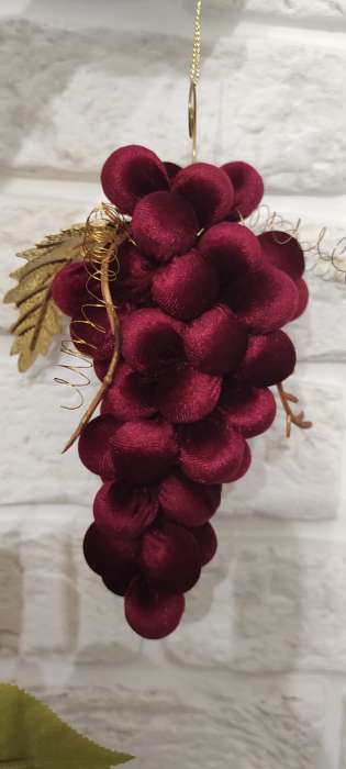 Фотография покупателя товара Муляж "Виноград матовый" 24 ягоды 12 см, микс