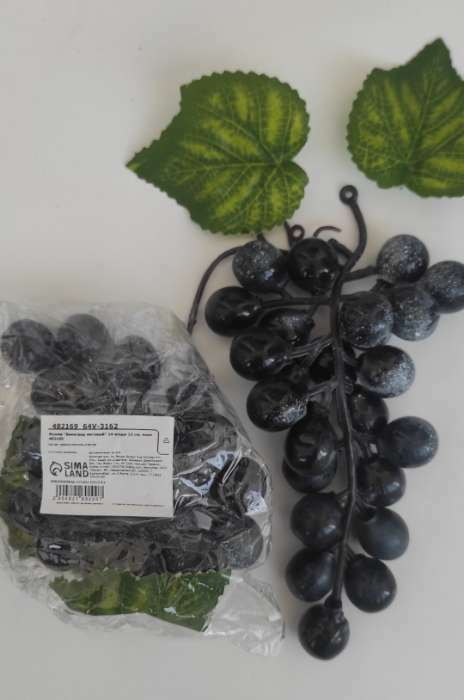 Фотография покупателя товара Муляж "Виноград матовый" 24 ягоды 12 см, микс - Фото 2