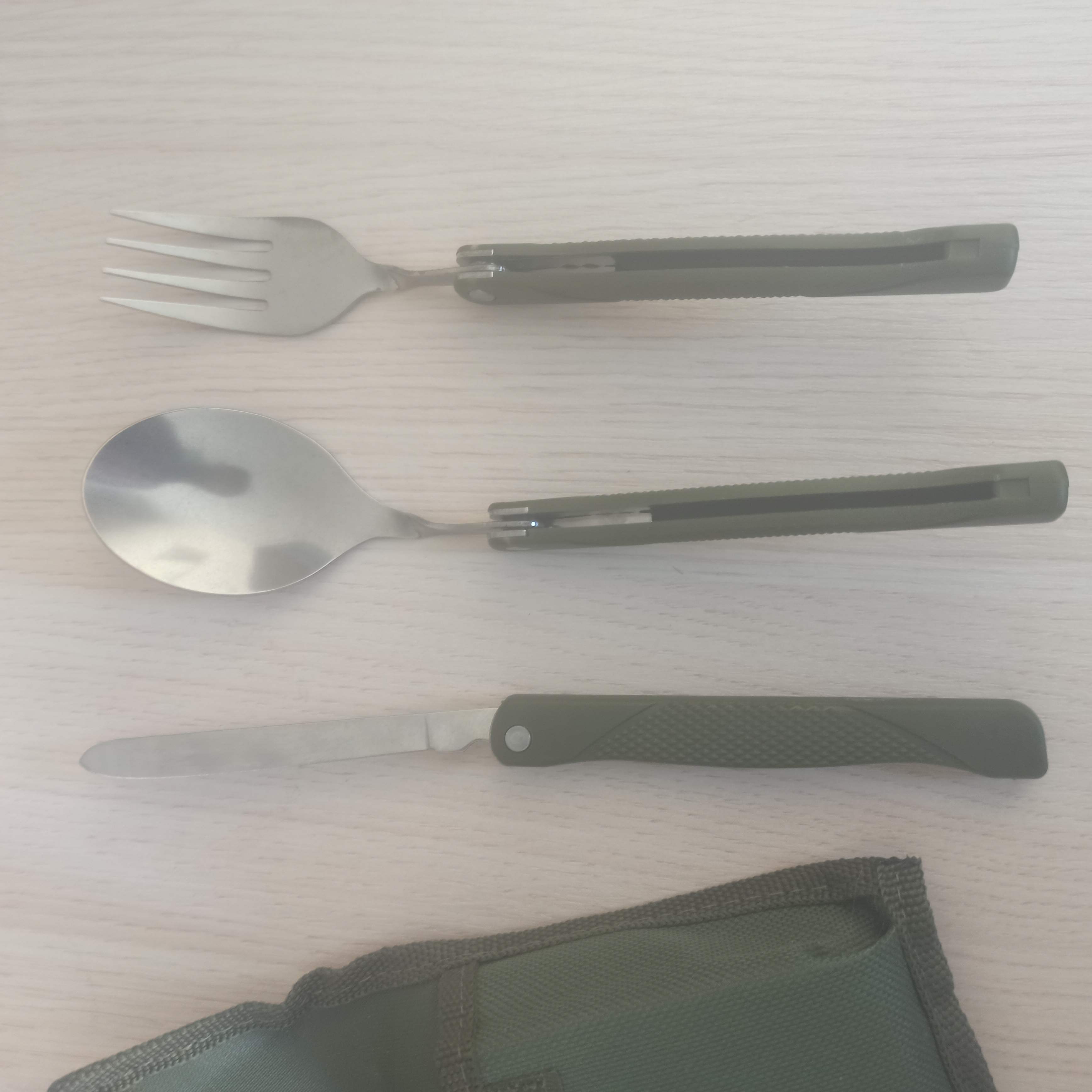 Фотография покупателя товара Набор туристический Maclay: ложка, вилка,нож, складные - Фото 1