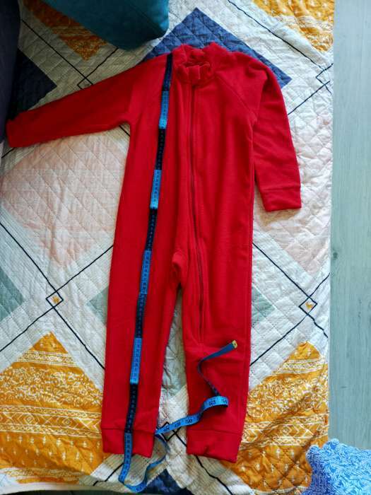 Фотография покупателя товара Комбинезон детский, цвет красный, рост 74-80 см - Фото 3