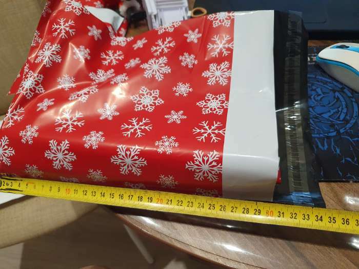 Фотография покупателя товара Курьерский пакет с клеевым клапаном, "Снежинки", 25 х 35 см, набор 50 шт - Фото 1