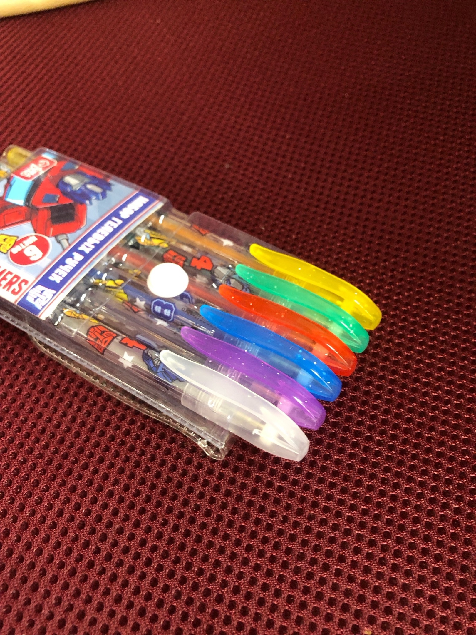 Фотография покупателя товара Ручка шариковая с блестками, 6 цветов, Трансформеры - Фото 2