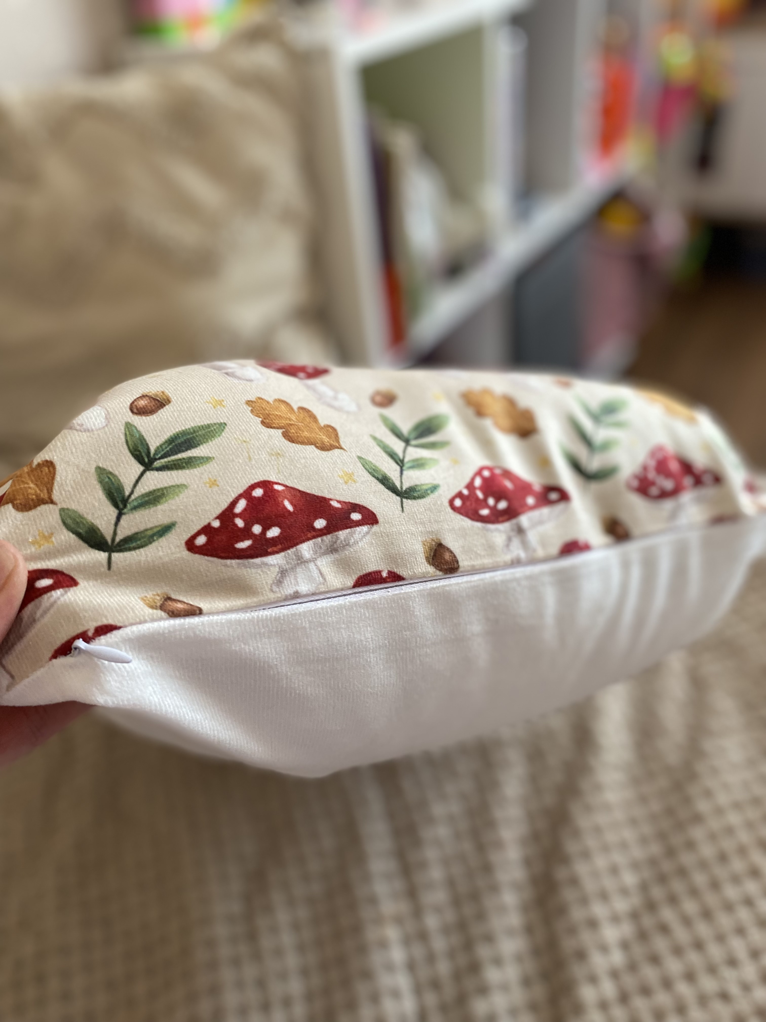 Фотография покупателя товара Наволочка декоративная Этель «Грибы» 40×40 см, 100% п/э, велюр - Фото 5