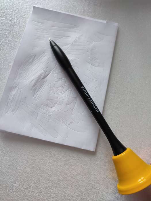 Фотография покупателя товара Ручка-колокольчик на подложке «Золотой учитель», пластик, синяя паста, 0.8 мм - Фото 3