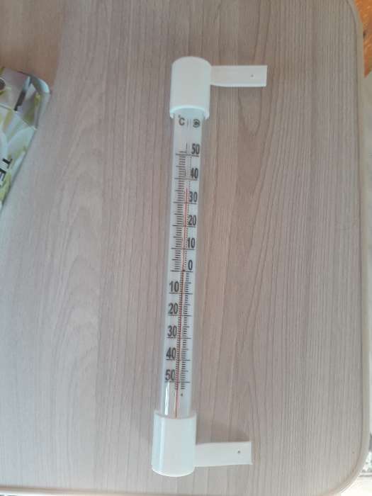 Фотография покупателя товара Термометр уличный, на окно, на гвоздике, от -50°С до +60°С, 21 х 6.5 см - Фото 5