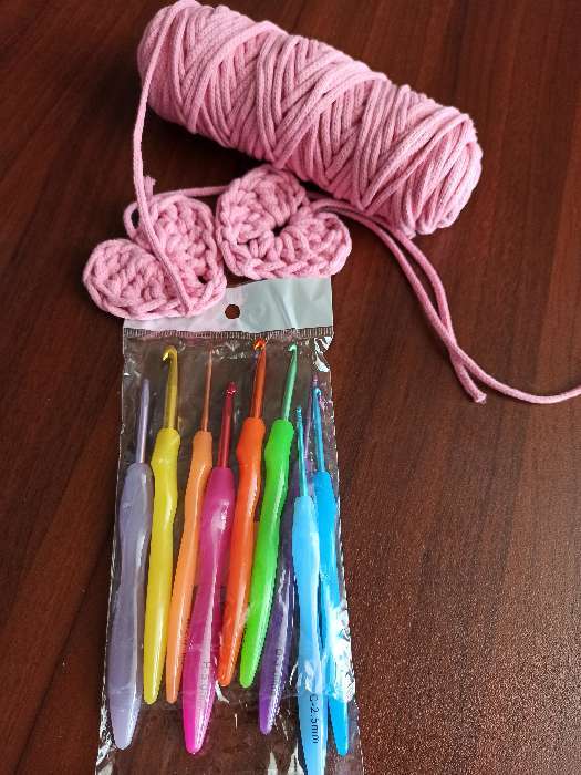Фотография покупателя товара Набор крючков для вязания, d = 2-6 мм, 17 см, 9 шт, цвет разноцветный - Фото 5