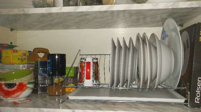 Фотография покупателя товара Сушилка для посуды «Мини», 39×25×15 см, цинк - Фото 1