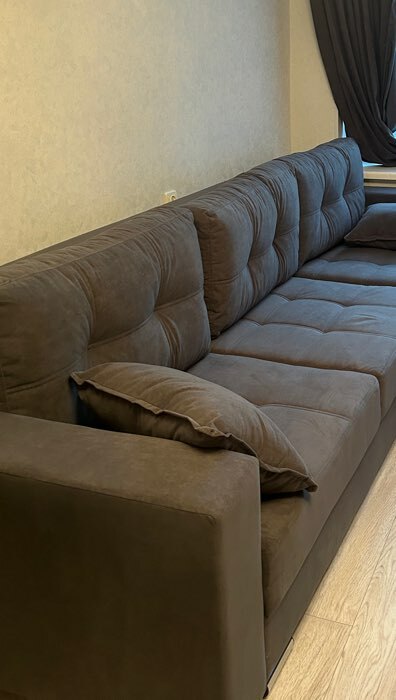 Фотография покупателя товара Угловой диван «Талисман 3», механизм пантограф, угол правый, велюр, цвет селфи 08 - Фото 1