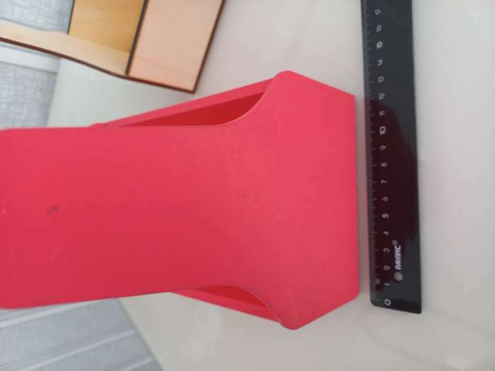 Фотография покупателя товара Кашпо деревянное 20×12.5×20 см Стелла Моно, с ручкой, розовый Дарим Красиво