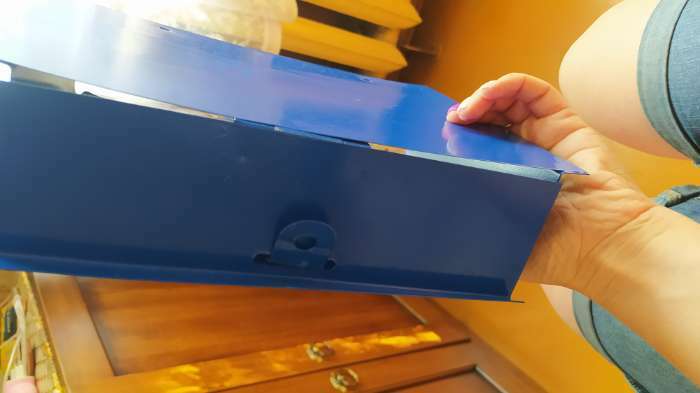 Фотография покупателя товара Ящик почтовый без замка (с петлёй), горизонтальный «Письмо», синий - Фото 7
