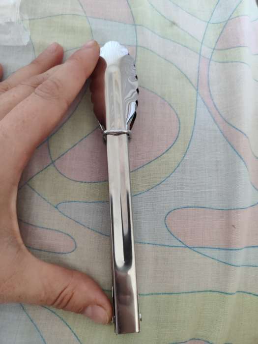 Фотография покупателя товара Щипцы кухонные Доляна «Лист», h=21.5 см, серебристые - Фото 1