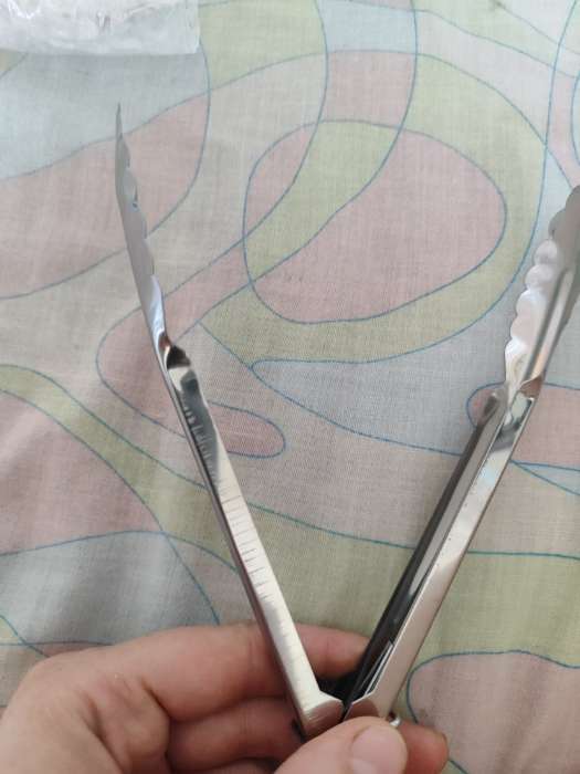 Фотография покупателя товара Щипцы кухонные Доляна «Лист», h=21.5 см, серебристые - Фото 2