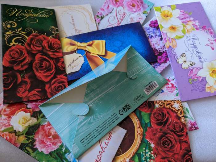Фотография покупателя товара Набор микс конверты для денег «Поздравляю», для прекрасных дам - Фото 1