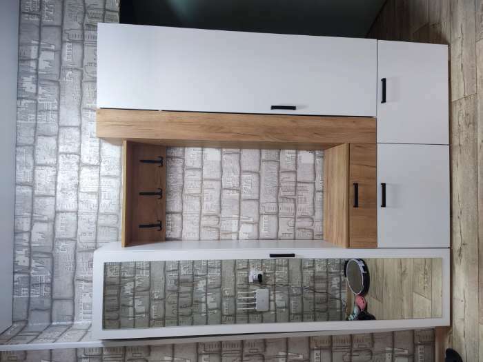 Фотография покупателя товара Прихожая в коридор «Прайм - 1», 2 шкафа, 1650×374×2020 мм, цвет белый/дуб крафт золотой - Фото 3