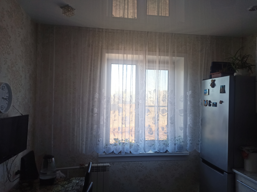Фотография покупателя товара Тюль на кухню на шторной ленте 245х165 см, цвет белый, 100% полиэстер - Фото 7