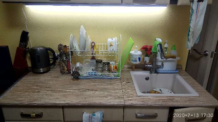 Фотография покупателя товара Сушилка для посуды 2-х ярусная «Люкс», 25×40×35 см, цвет белый