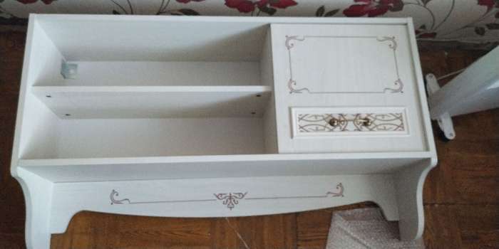 Фотография покупателя товара Полка навесная Флоренция 10.119, 1100х269х642, Ясень анкор - Фото 1