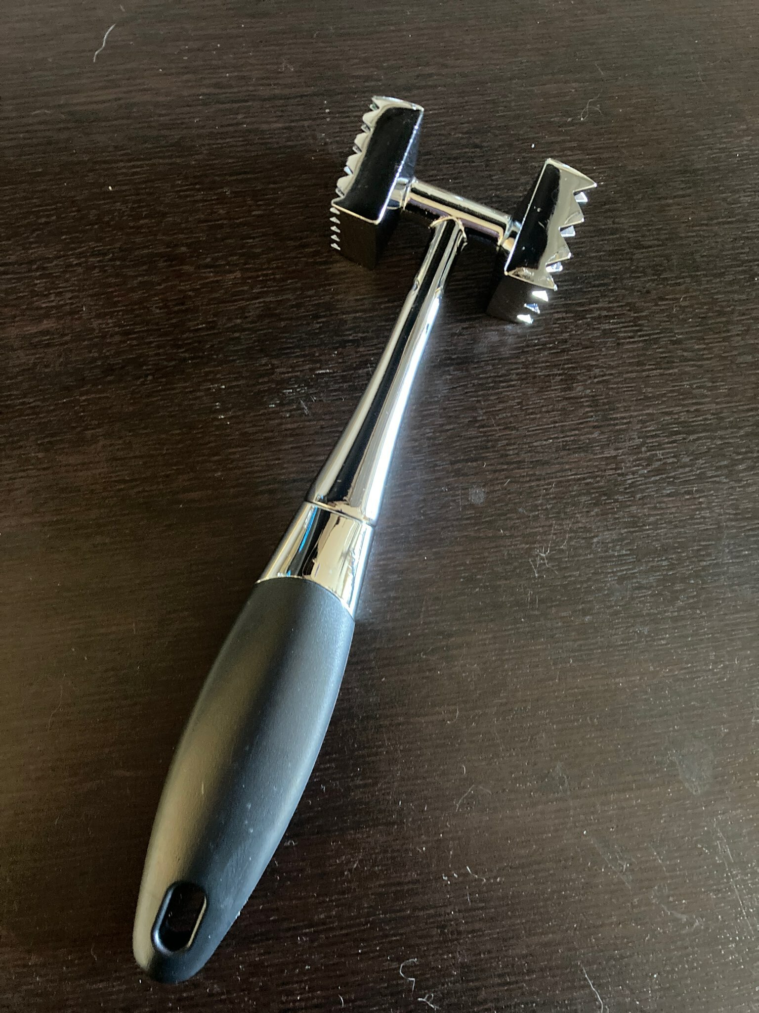 Фотография покупателя товара Молоток для мяса Доляна «Хром», 272 г, цвет чёрный - Фото 5