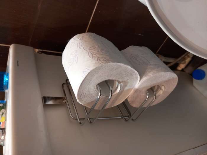 Фотография покупателя товара Держатель для туалетной бумаги двойной Доляна, 18×15×20 см - Фото 1