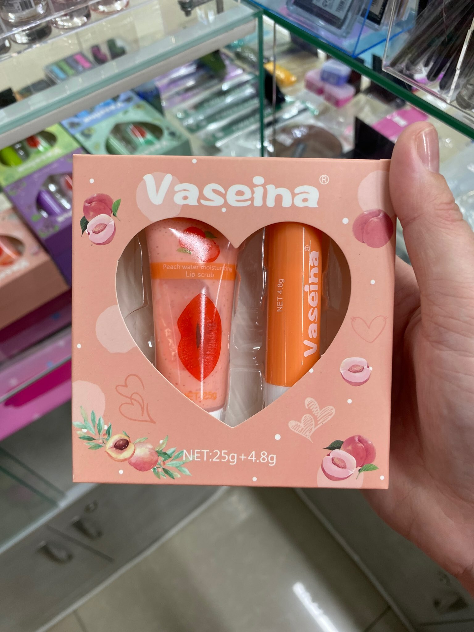 Фотография покупателя товара Набор для губ «Персик» : бальзам и скраб - Фото 4