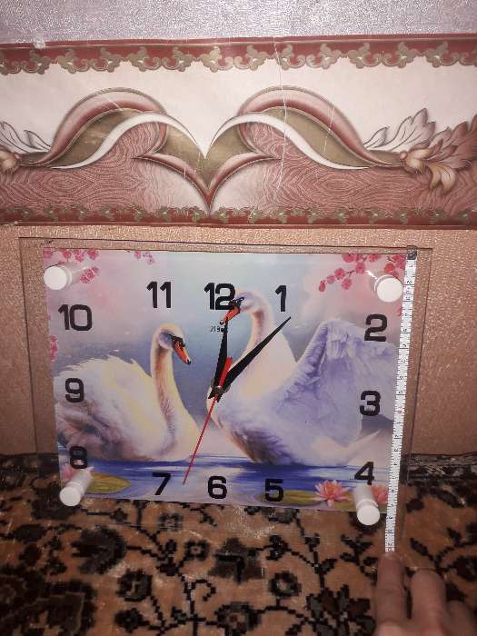 Фотография покупателя товара Часы настенные, интерьерные "Пара лебедей", бесшумные, 20 х 26 см - Фото 1