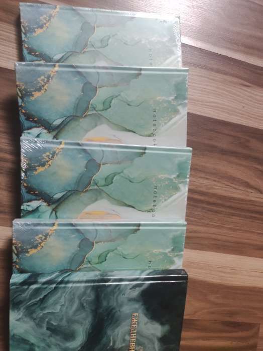 Фотография покупателя товара Ежедневник А5, 160 л. твердая обложка «Зеленый мрамор» - Фото 1