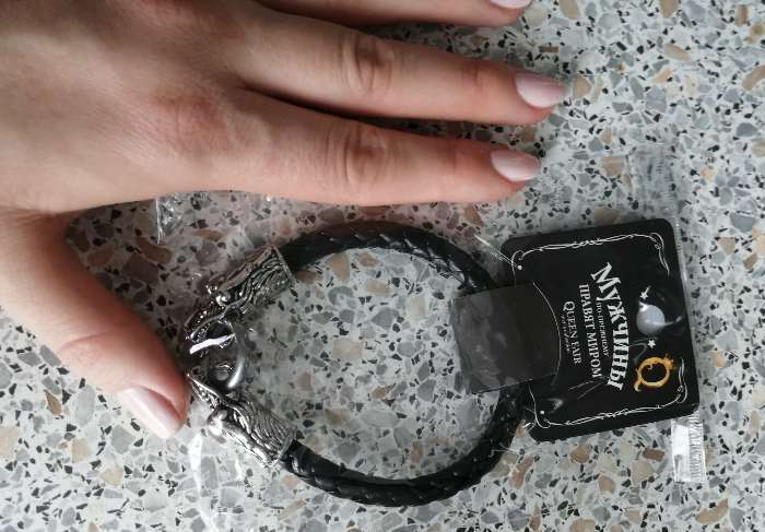 Фотография покупателя товара Браслет мужской "Равновесие" дракон, цвет чёрный с чернёным серебром, 20 см - Фото 3