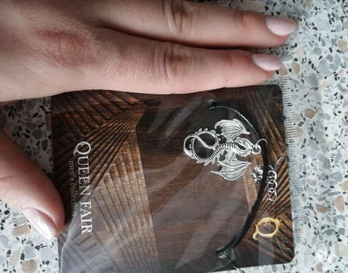 Фотография покупателя товара Кулон унисекс «Дракон», цвет чернёное серебро на чёрном шнурке, 40 см - Фото 1