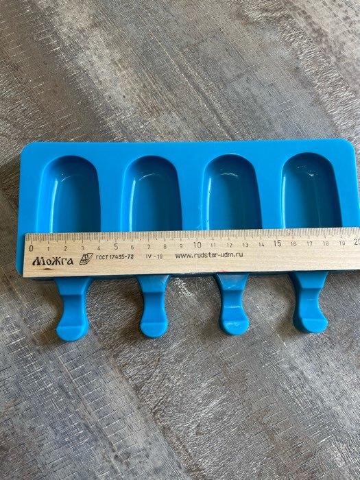 Фотография покупателя товара Форма для мороженого Доляна «Эскимо малое», силикон, 21,5×12,5×2 см, 4 ячейки (6,9×3,8 см), цвет МИКС - Фото 32