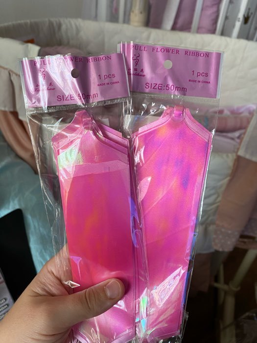Фотография покупателя товара Бант-шар №5 перламутровый, цвет розовый - Фото 1