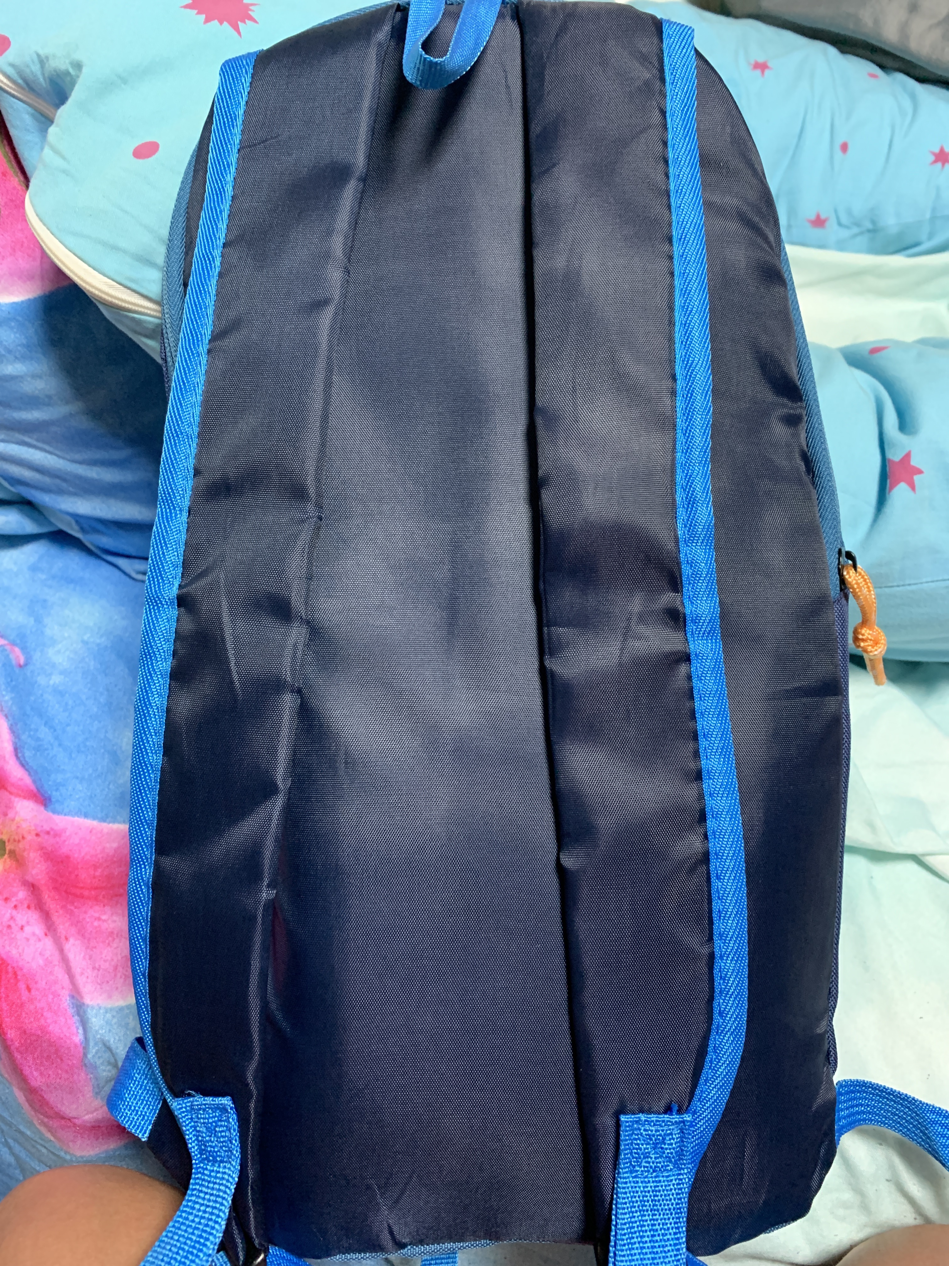 Фотография покупателя товара Рюкзак молодёжный, отдел на молнии, наружный карман, цвет синий - Фото 1