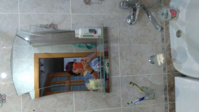 Фотография покупателя товара Зеркало «Лотос», настенное, с полочкой, 48×55 см - Фото 2