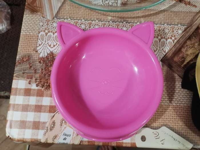 Фотография покупателя товара Миска «Кошачьи ушки» 200 мл, 15 х 3.7 см, розовая
