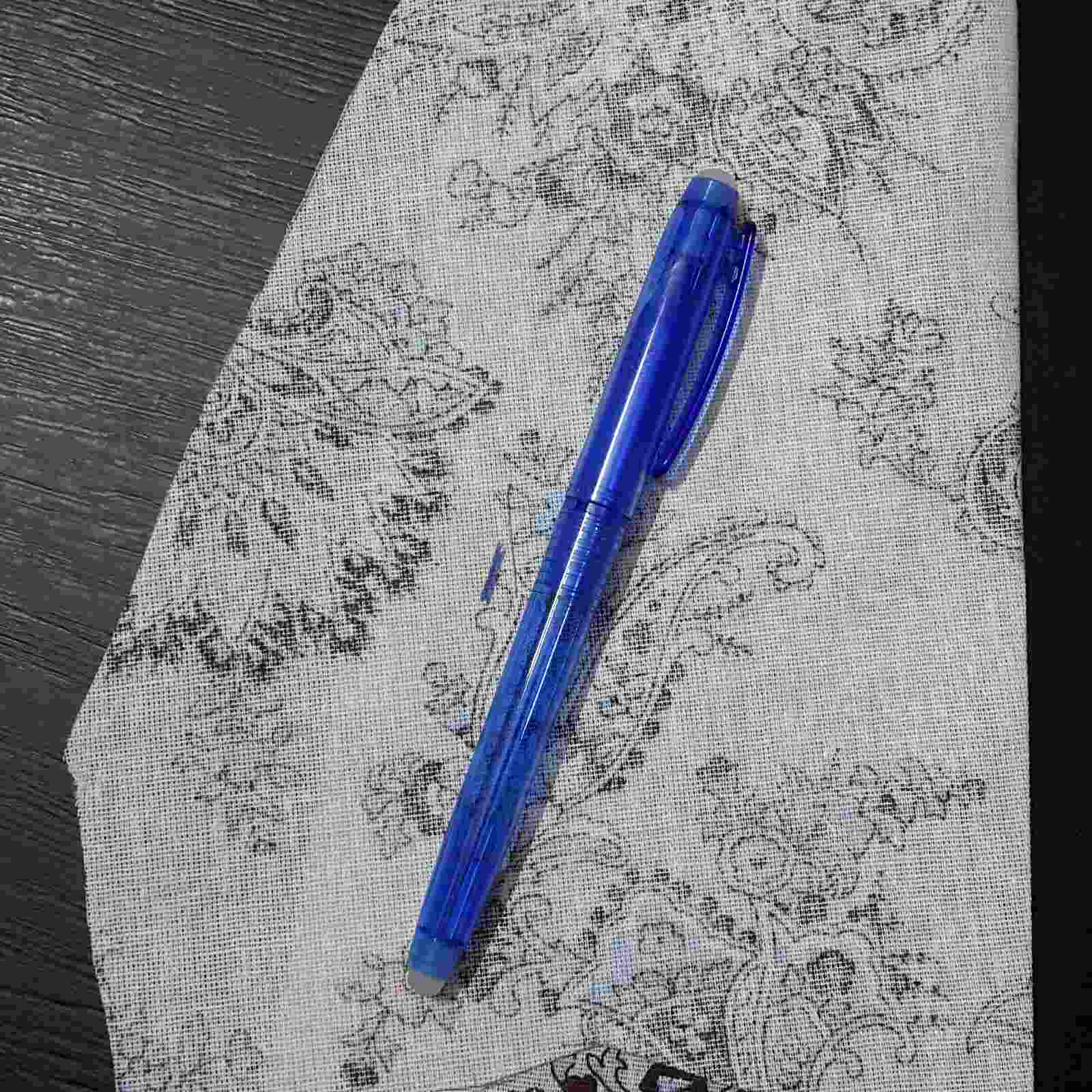 Фотография покупателя товара Ручка для ткани, термоисчезающая, цвет синий №04
