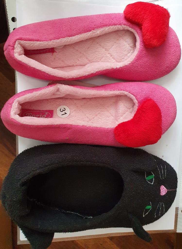 Фотография покупателя товара Тапочки детские Forio, цвет бордовый/синий/розовый, размер 30 - Фото 3