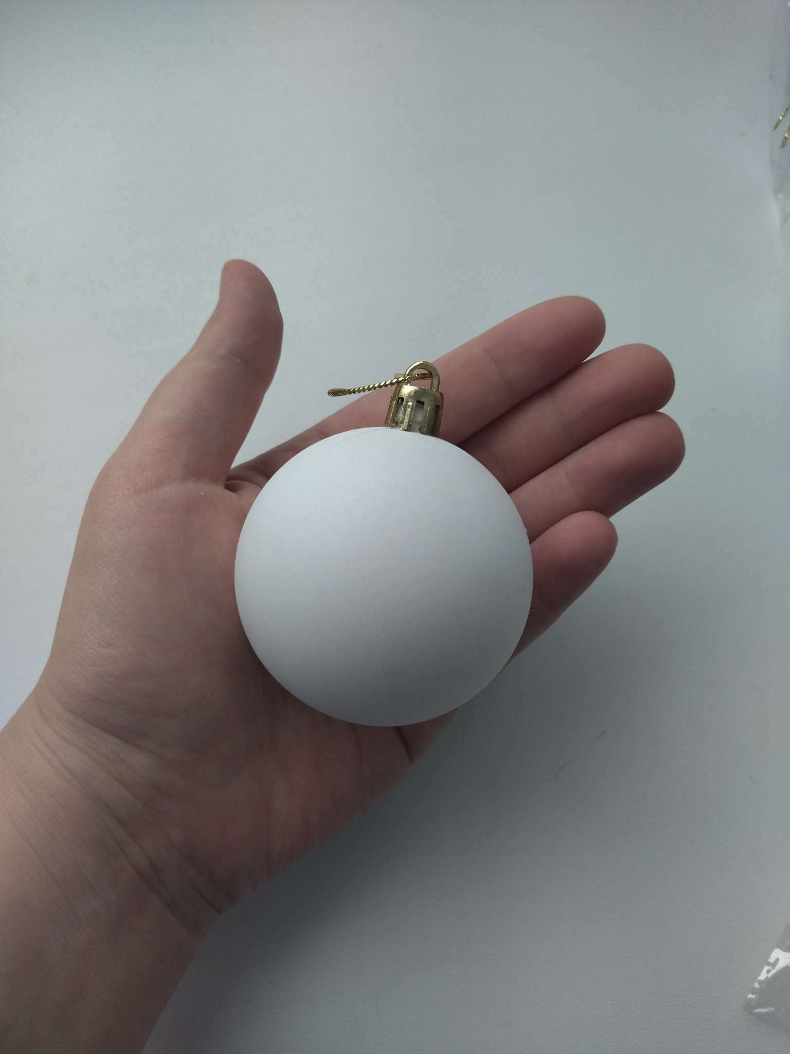 Фотография покупателя товара Набор шаров пластик d-5,5 см, 3 шт "Матовый" белый - Фото 1