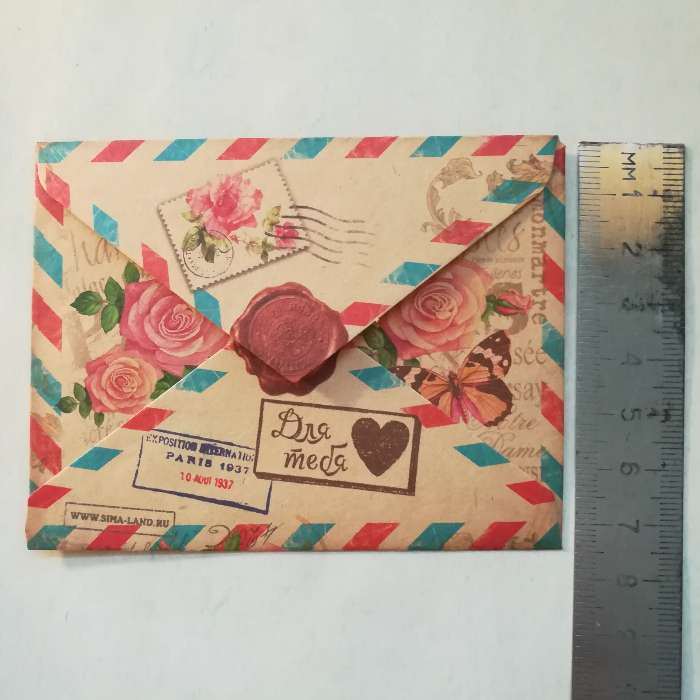 Фотография покупателя товара Конверт подарочный «Париж», 7,5 × 9,8 см